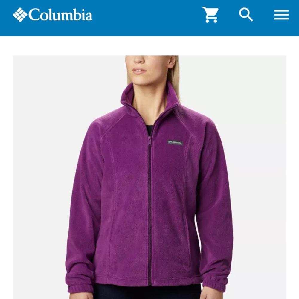 Columbia Women’s Full Zip Purple Fleece Size: Large